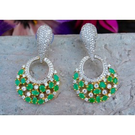 Emerald Chand Bali esque Earrings